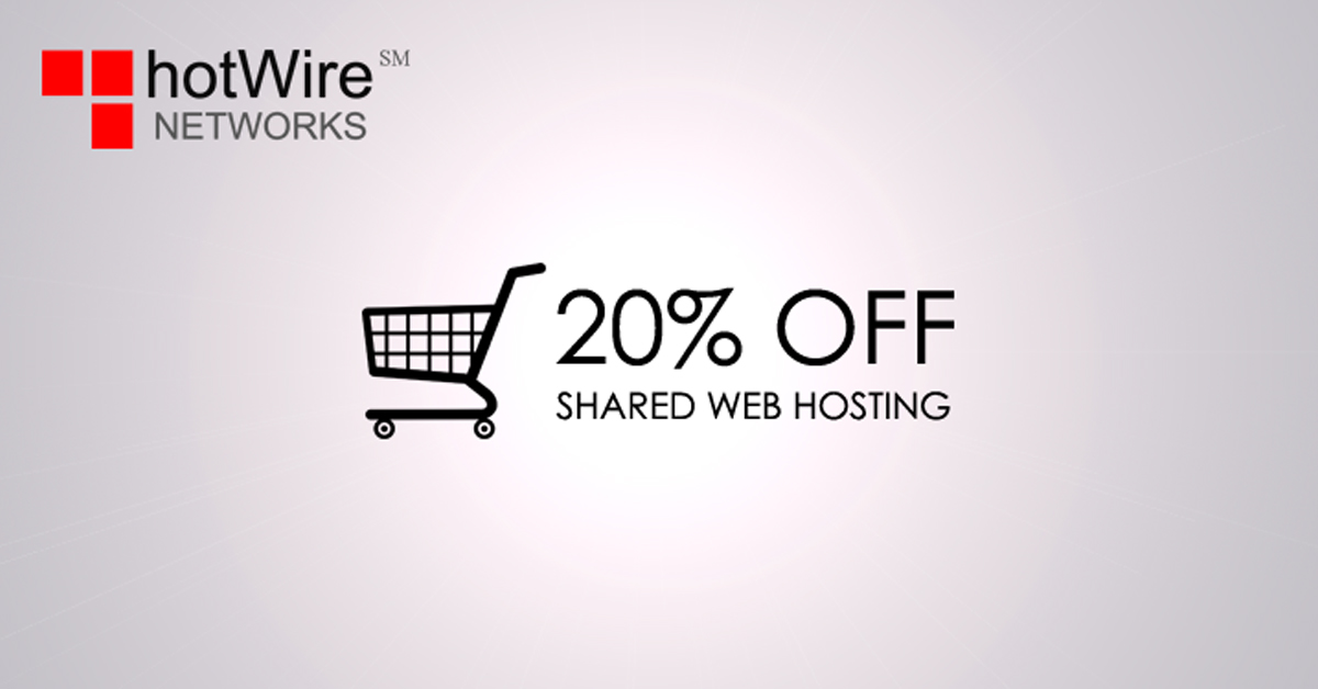 20% OFF Shared Web Hosting Products through the month of September