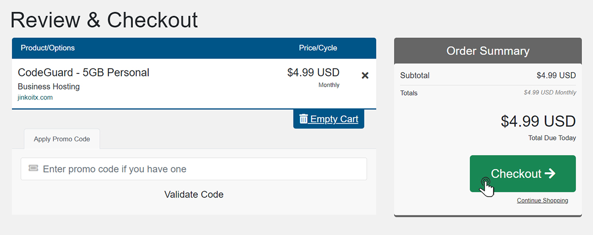 Using CodeGuard Step 4