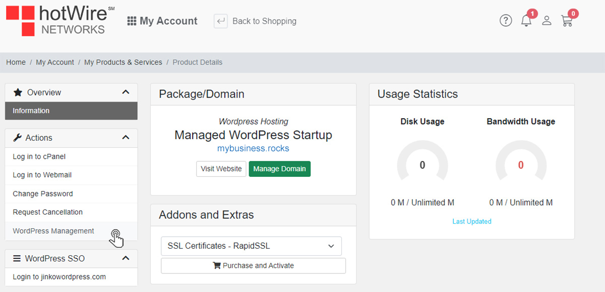 Using WordPress Manager Step 4