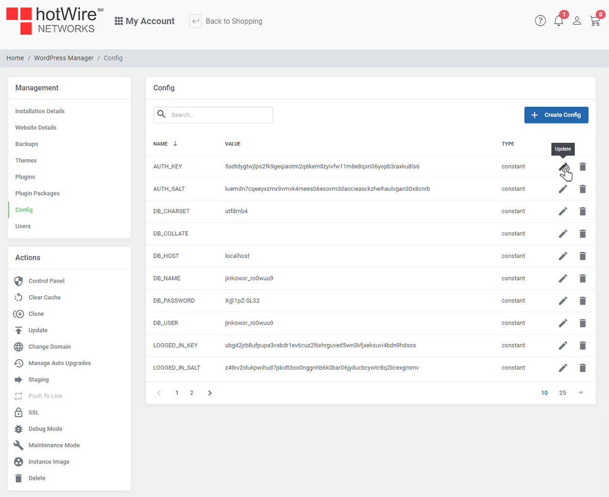 Using Manage Config In WordPress-3