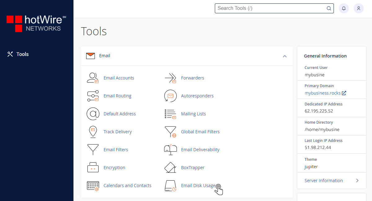 Creating a Web Disk in cPanel Step 1