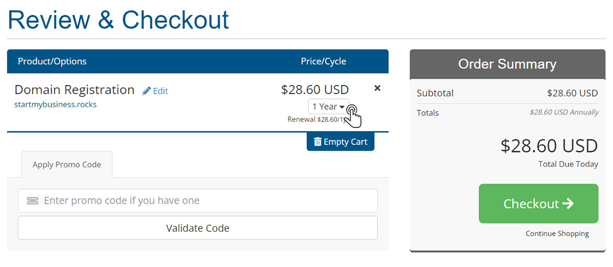 How to Register a Domain Step 7