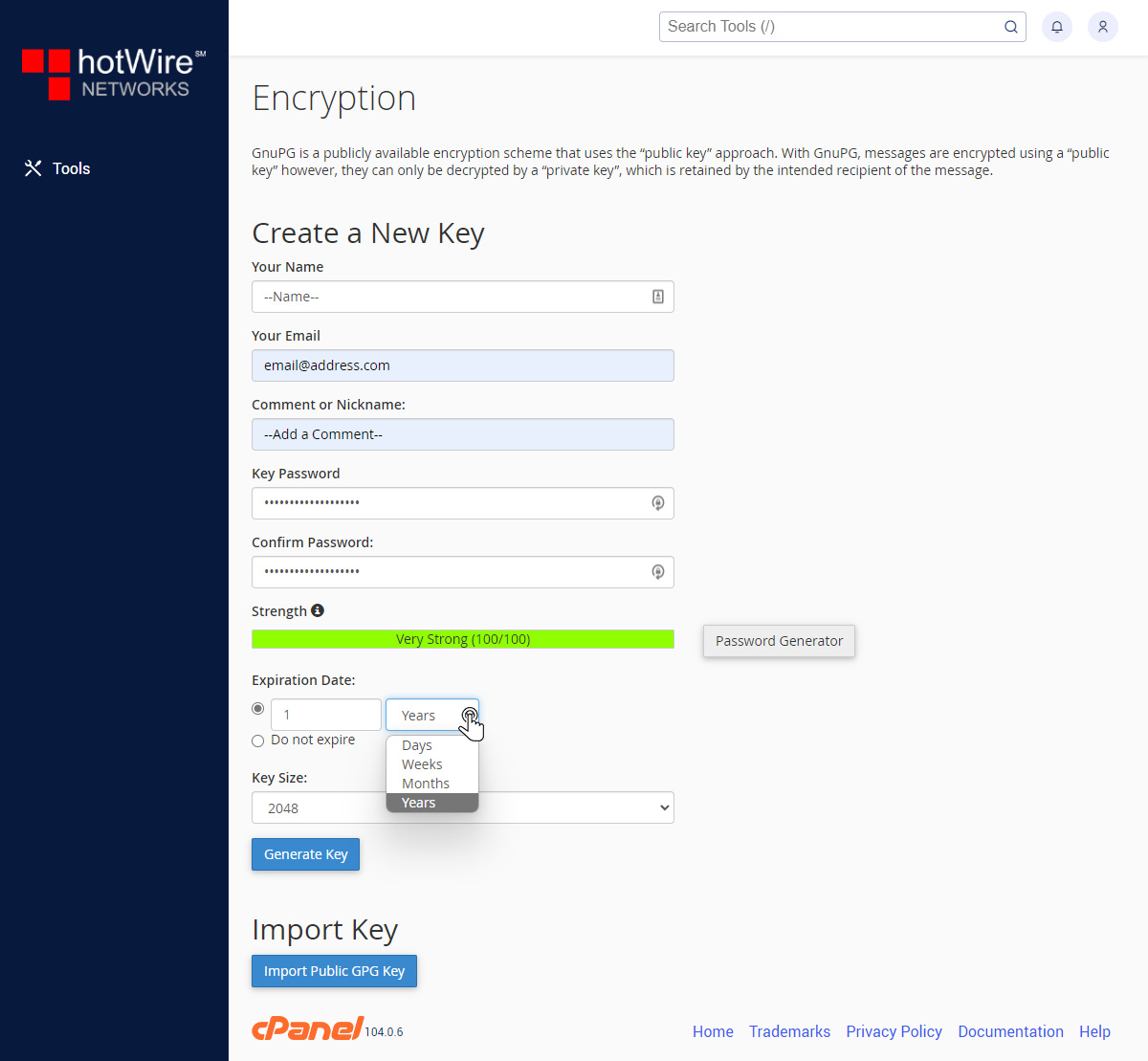 How to use Encryption in cPanel Step 3