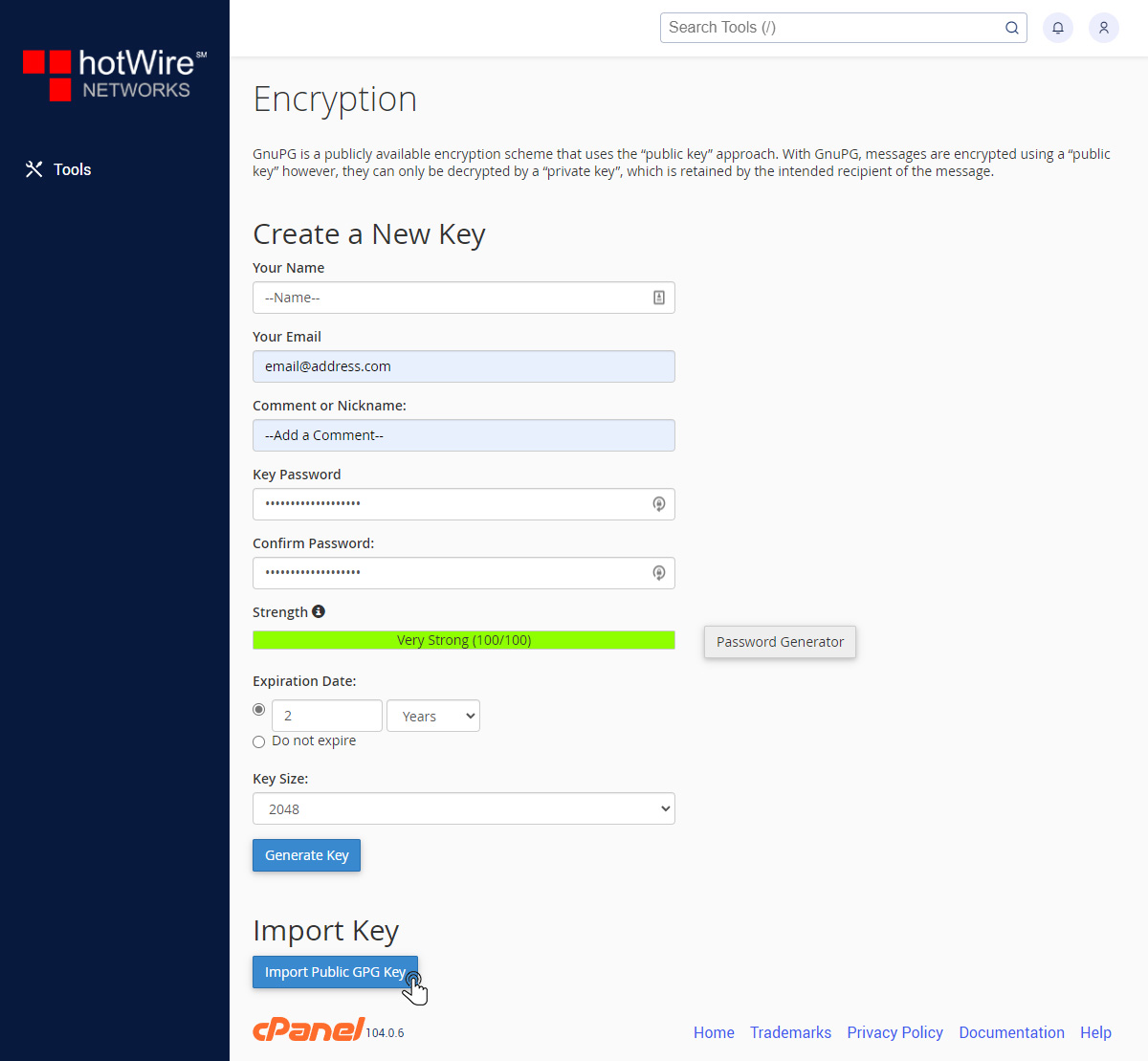 How to use Encryption in cPanel Step 6