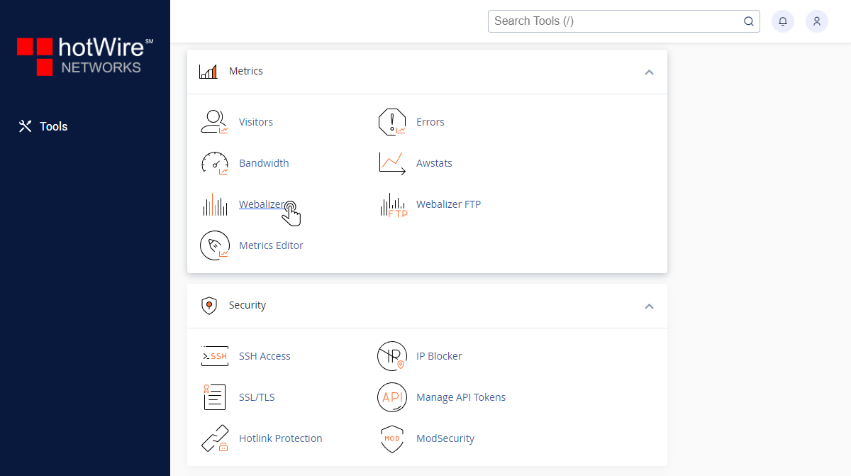 Using Webalizer in cPanel Step 1