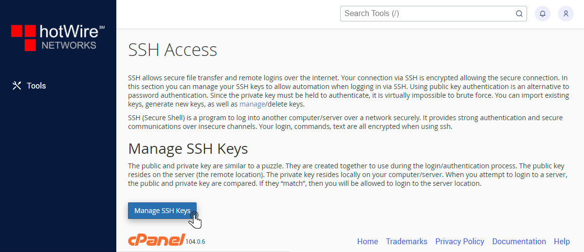 Knowing about SSH Access In cPanel Step 2