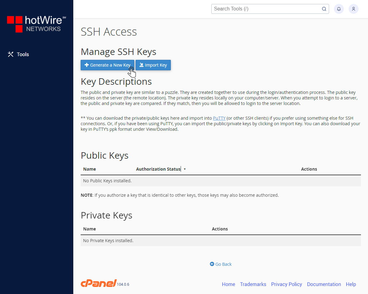 Knowing about SSH Access In cPanel Step 3