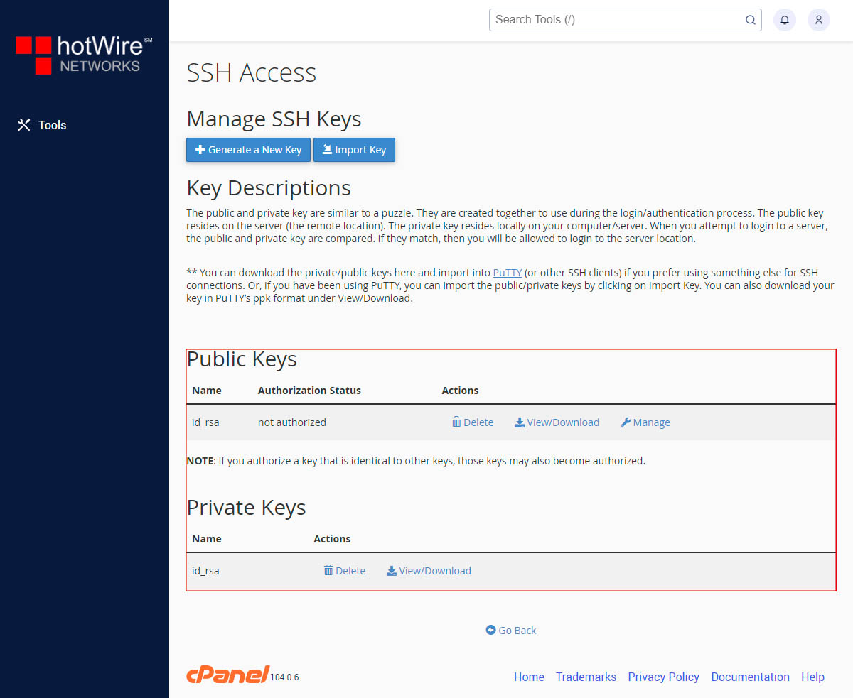 Knowing about SSH Access In cPanel Step 5