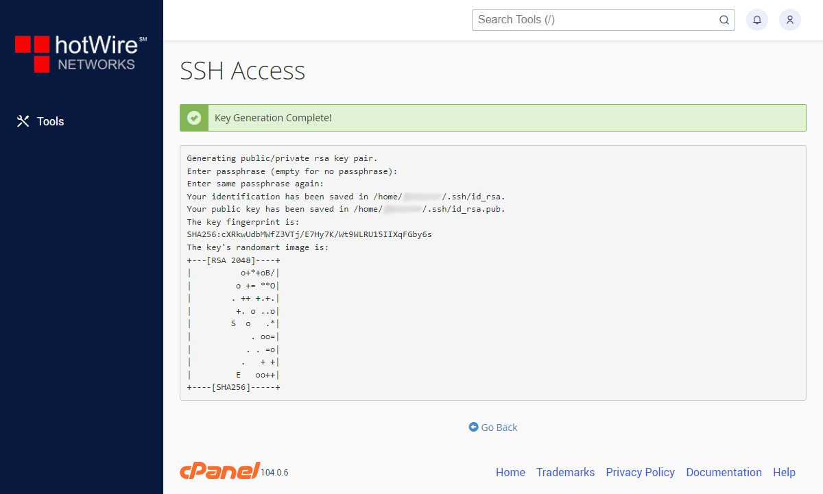 Knowing about SSH Access In cPanel Step 4