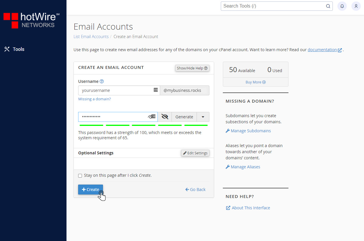 Knowing Email Accounts in cPanel Step 3
