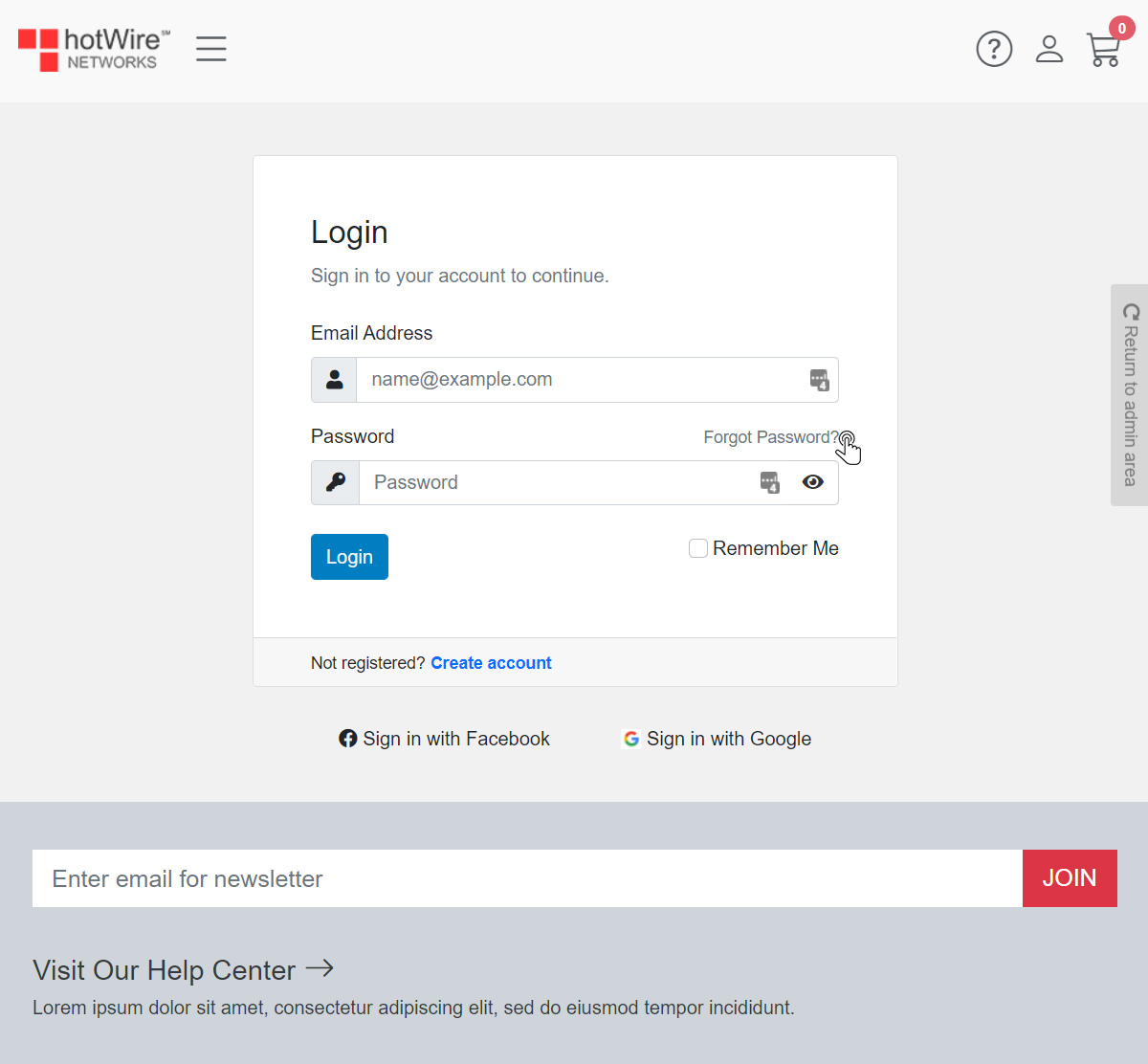 Resetting Password Step 3