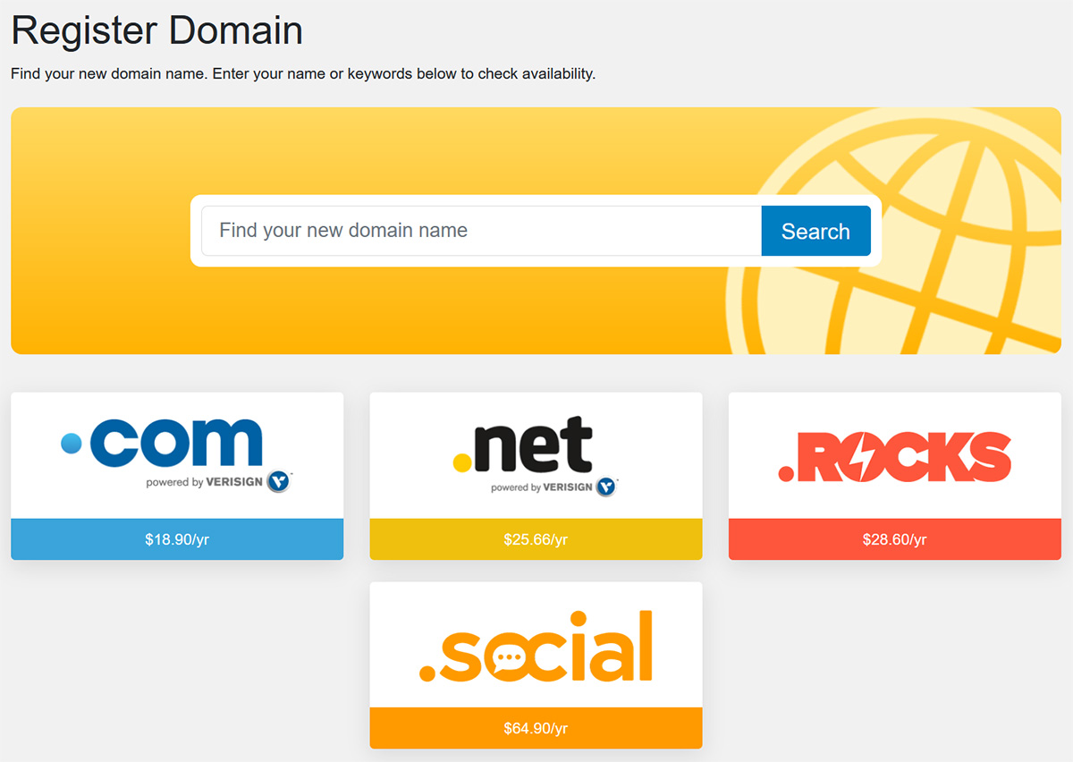 How to search and register domain names Step 3