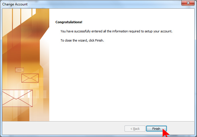 How to setup an email account using Microsoft Outlook on Hotwire Networks Shared Servers - Step 15