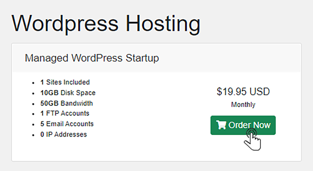 How to Order WordPress Hosting and Website Step 1